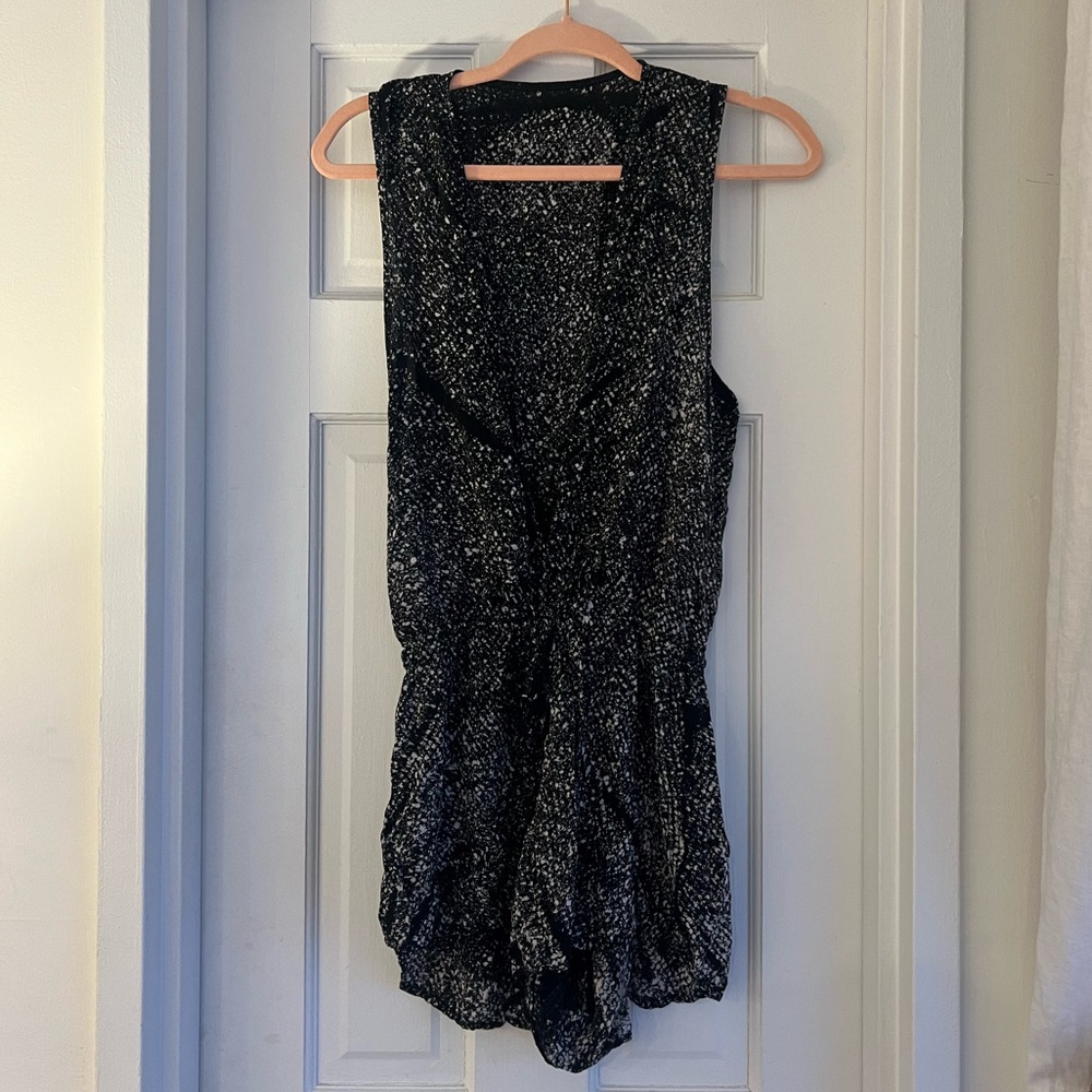 Blue Life Black and White Romper